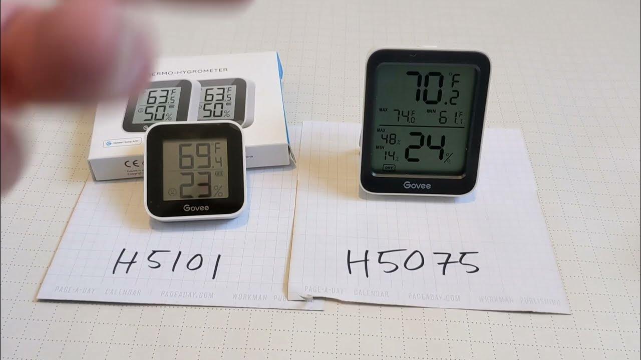GOVEE Thermometer, Hygrometer, and Humidity Monitor - Bluetooth H5074 &  H5075 