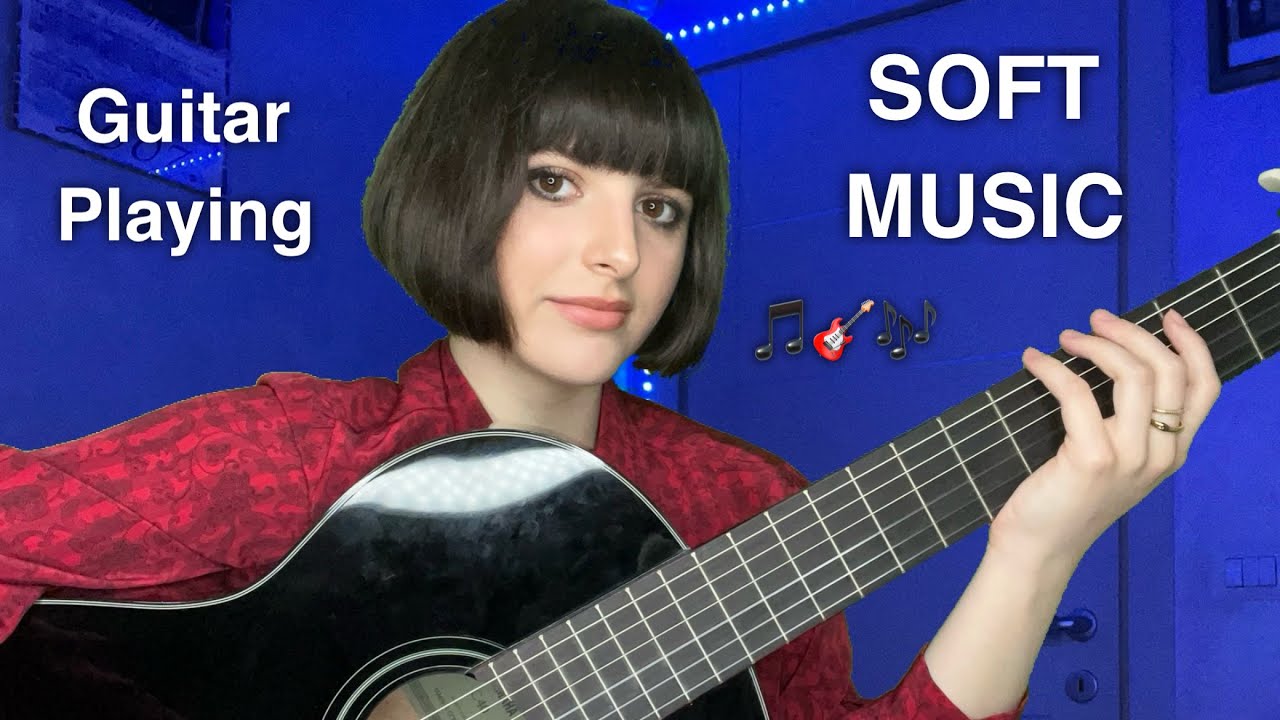 ASMR Playing & Tapping on My Guitar🎸🎵 (soft music sounds)