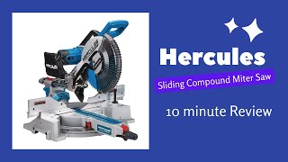 HERCULES 12 in. Dual-Bevel Sliding Compound Miter Saw Harbor Freight | Review