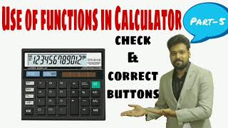 How to use Check and Correct Buttons in Calculator