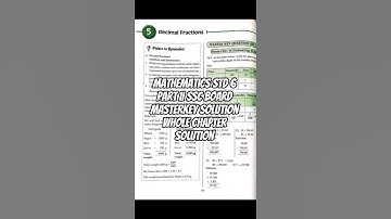Mathematics Std 6 Part II SSC board Masterkey solution whole chapter solution @Nextdoortonotes