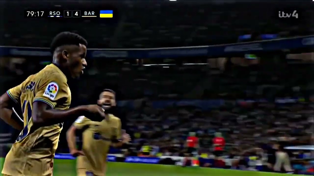 Ansu Fati Celebration Vs Real Sociedad || 4K Fati Free Clips || Clip For Edit