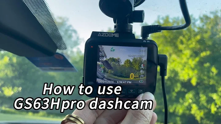 How to use AZDOME GS63H Pro 4K Dual Channel Dashcam