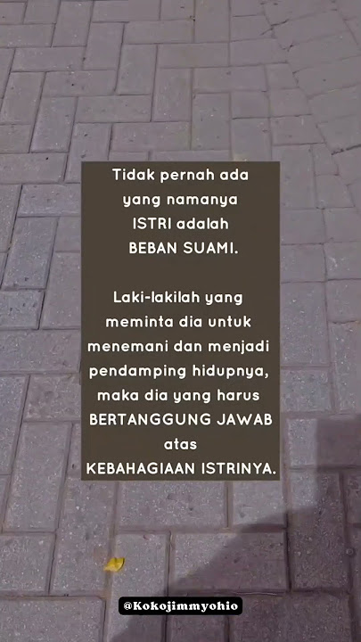 Tidak Pernah Ada Yang Namanya Istri Itu Beban Suami