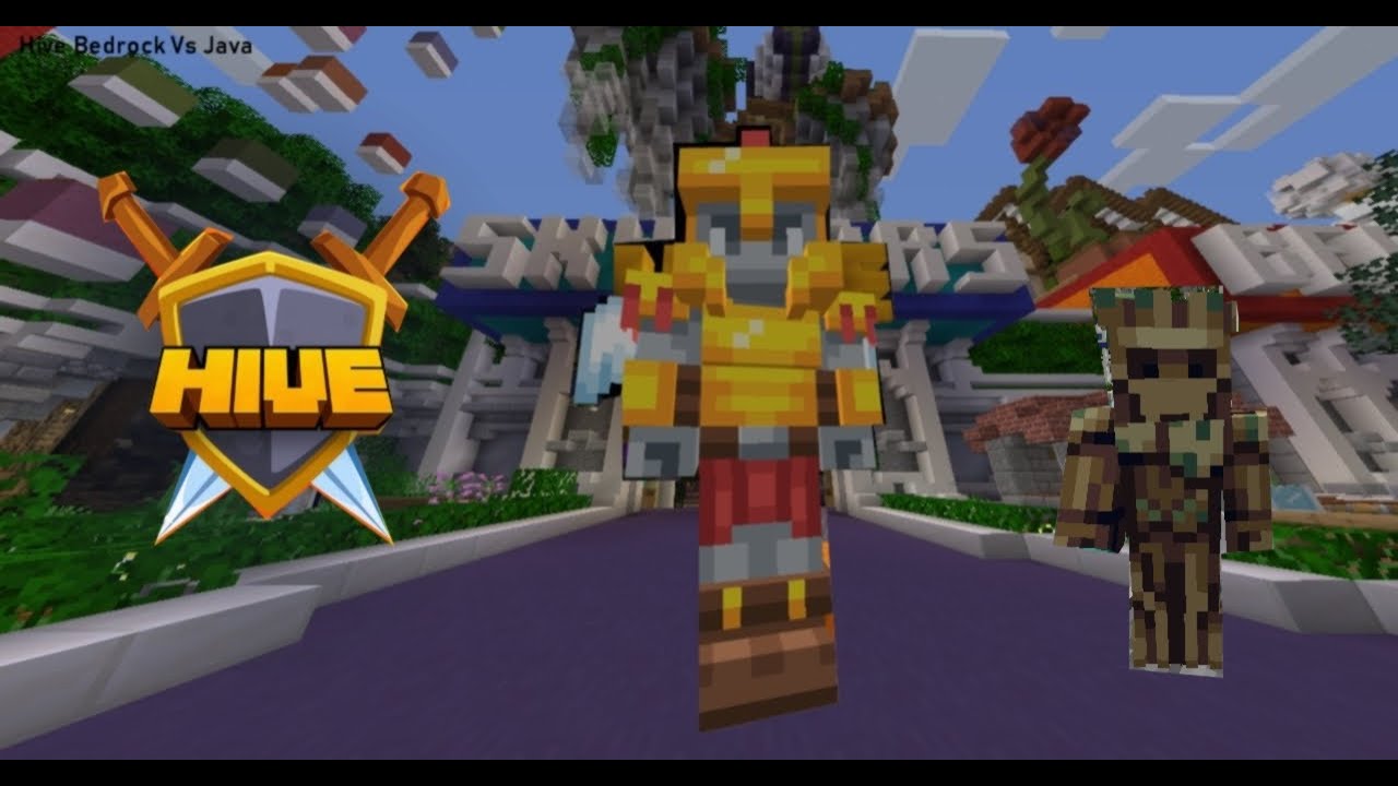 Minecraft Hive Skywars Bedrock Vs. Java w/ friend - YouTube
