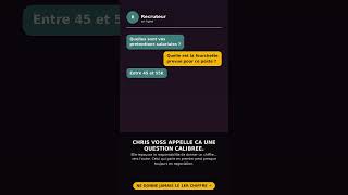 Ne réponds JAMAIS directement à cette question en entretien