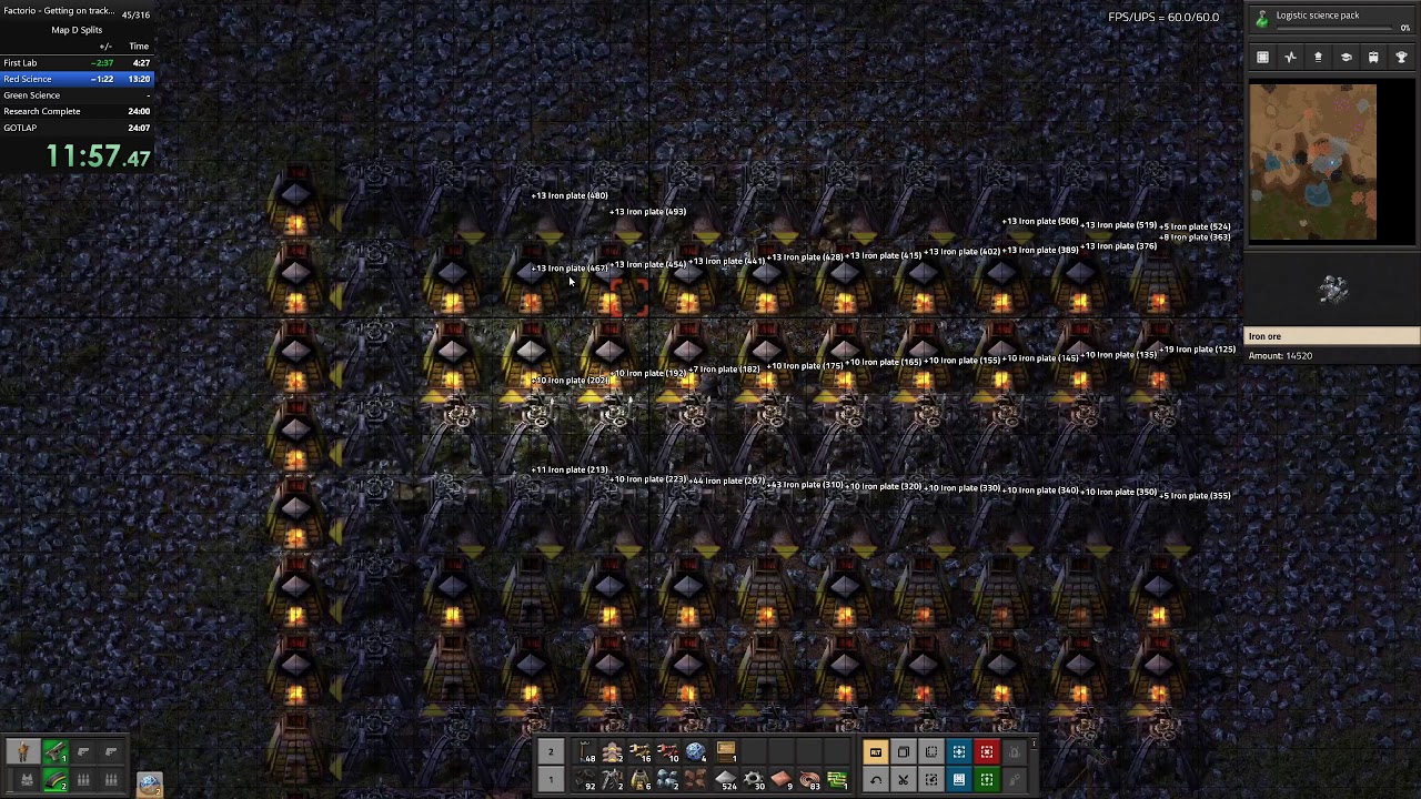Factorio 1.1.6 Getting on Track Like a Pro (GOTLAP%) Speedrun Map D Run ...