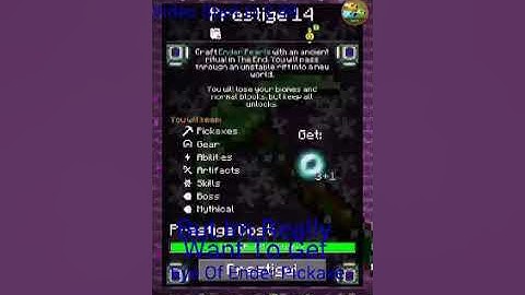 PickCrafter Video : 17th Pestige + Eye Of Pickaxe And More