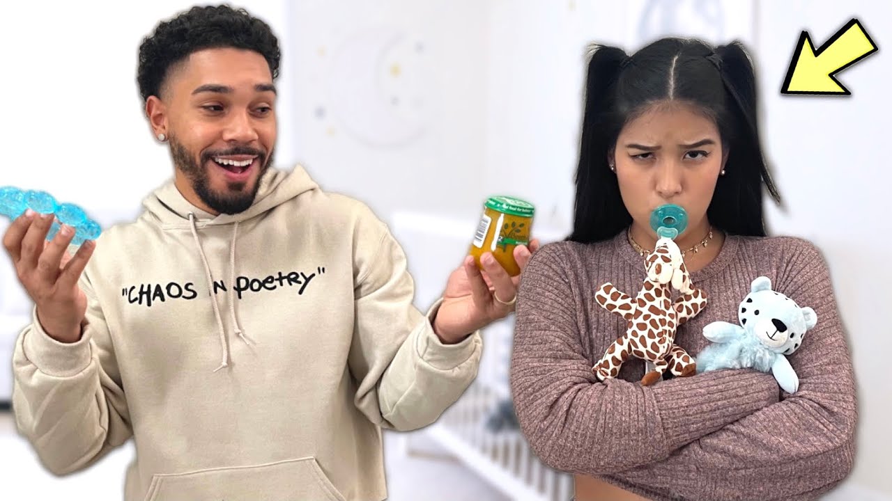 Моя жена на один день становится «ребенком»!