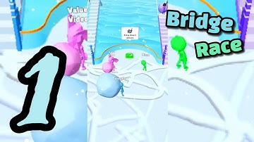 Bridge Race - Gameplay Walkthrough "Level 3-10" (iOS, Android) Part 1