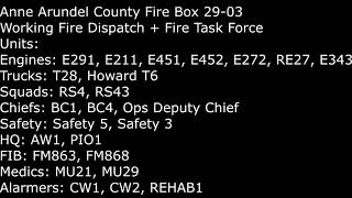 02/14/2019 - Anne Arundel County Dwelling Fire - RADIO Traffic ONLY!