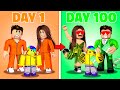 Roblox 100 Days with CRIMINAL FAMILY Life.. 🤐💰