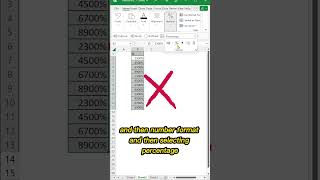 how to convert numbers into percentages in microsoft excel correctly. #office365 #exceltricks #excel