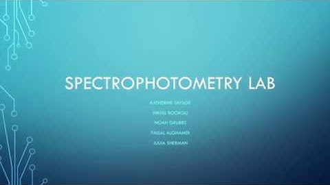 UAB  spectrophotometry lab video