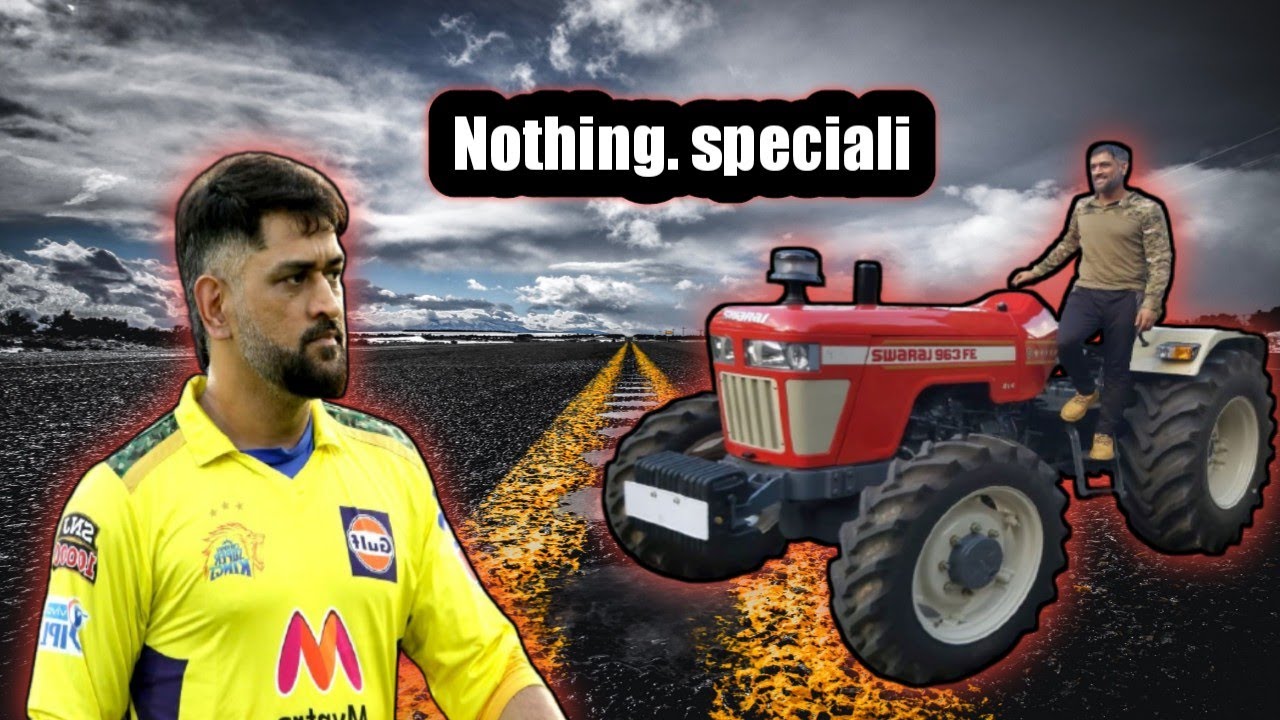 Ms Dhoni driving Tractor 