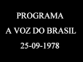 A VOZ DO BRASIL - 25-09-1978