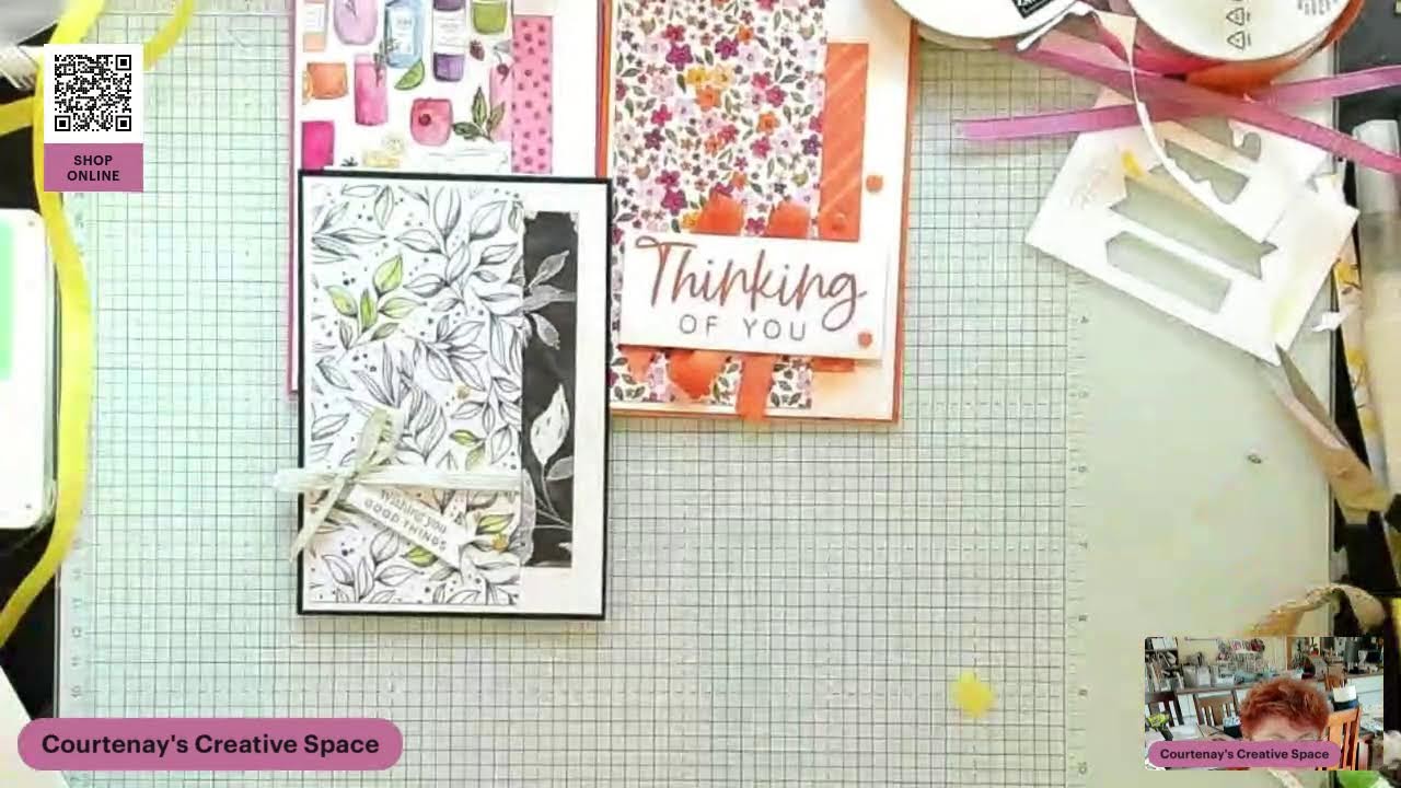Stampin’ Up! LIVE Cardmaking using Designer Series Paper with Court 04/12