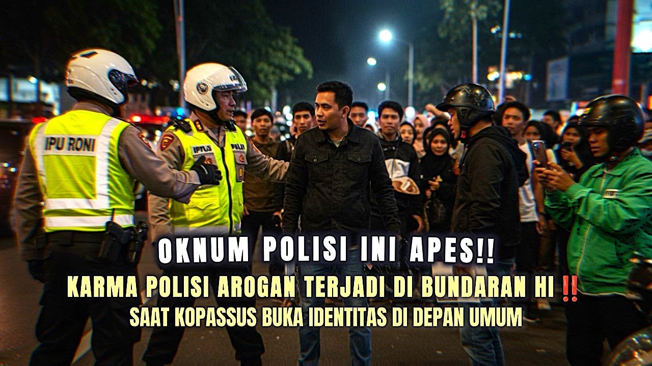 POLISI AROGAN DIPERMALUKAN KOPASSUS DI TENGAH JAKARTA‼️ BUNDARAN HI JADI SAKSI KARMA INSTAN‼️