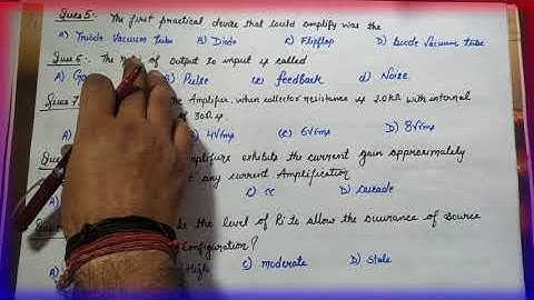 B.Sc. 6th sem Physics (SEC- Electronic-II) MCQs  06 |  B.Sc. 6th sem Physics (Electronics)