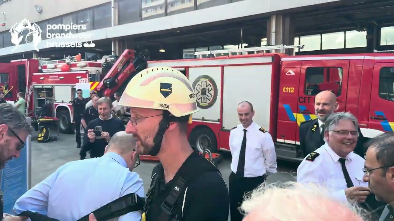 Visite Ministre Quintin aux Pompiers de Bruxelles - Bezoek Minister Quintin bij Brandweer Brussel