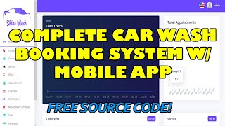 Complete Car Wash Booking System using PHP MySQL with Mobile App | Free Source Code Download screenshot 5