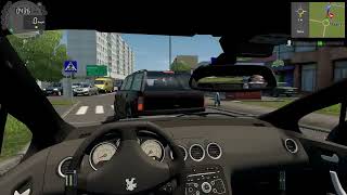 City Car Driving - Peugeot 308 GTI - FAST taxi driving! screenshot 1
