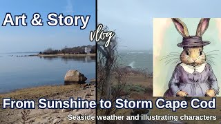 An illustration &amp; Story | From Calm Sun to Wind &amp; Rain a Cape Cod kind of day | an artists life