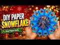 How to Make a 3D Paper Snowflakes ✂️ Easy Paper Cutting Design Crafts Tutorial
