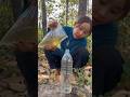 Survival Skills: easy methood savingwater transfer to bottle🫙🤗🥺#camping#bushcraft#water#smart