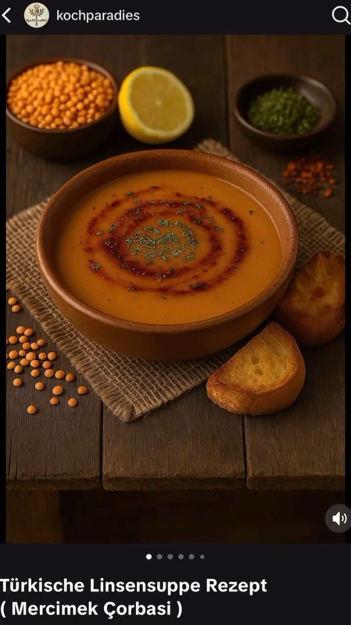 Türkische Linsensuppe Rezept ( Mercimek Çorbasi ) 😍 - YouTube Türkische Linsensuppe Rezept ( Mercimek Çorbasi ) 😍 - YouTube