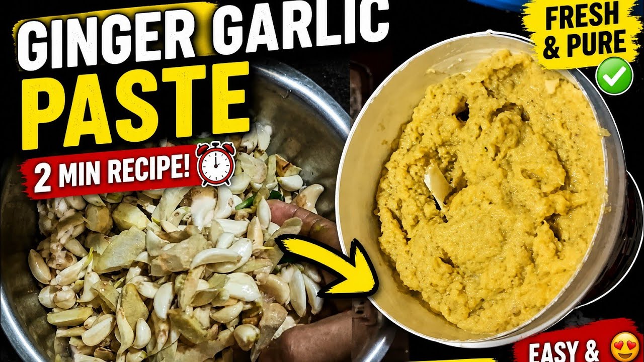 Home made ginger garlic paste |Adrak Lehsun ka masala | - YouTube
