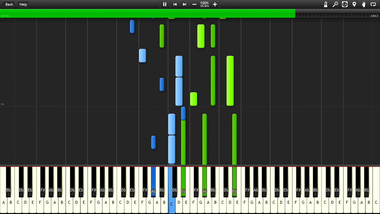 Zelda Skyward Sword - Lake Floria (Synthesia)