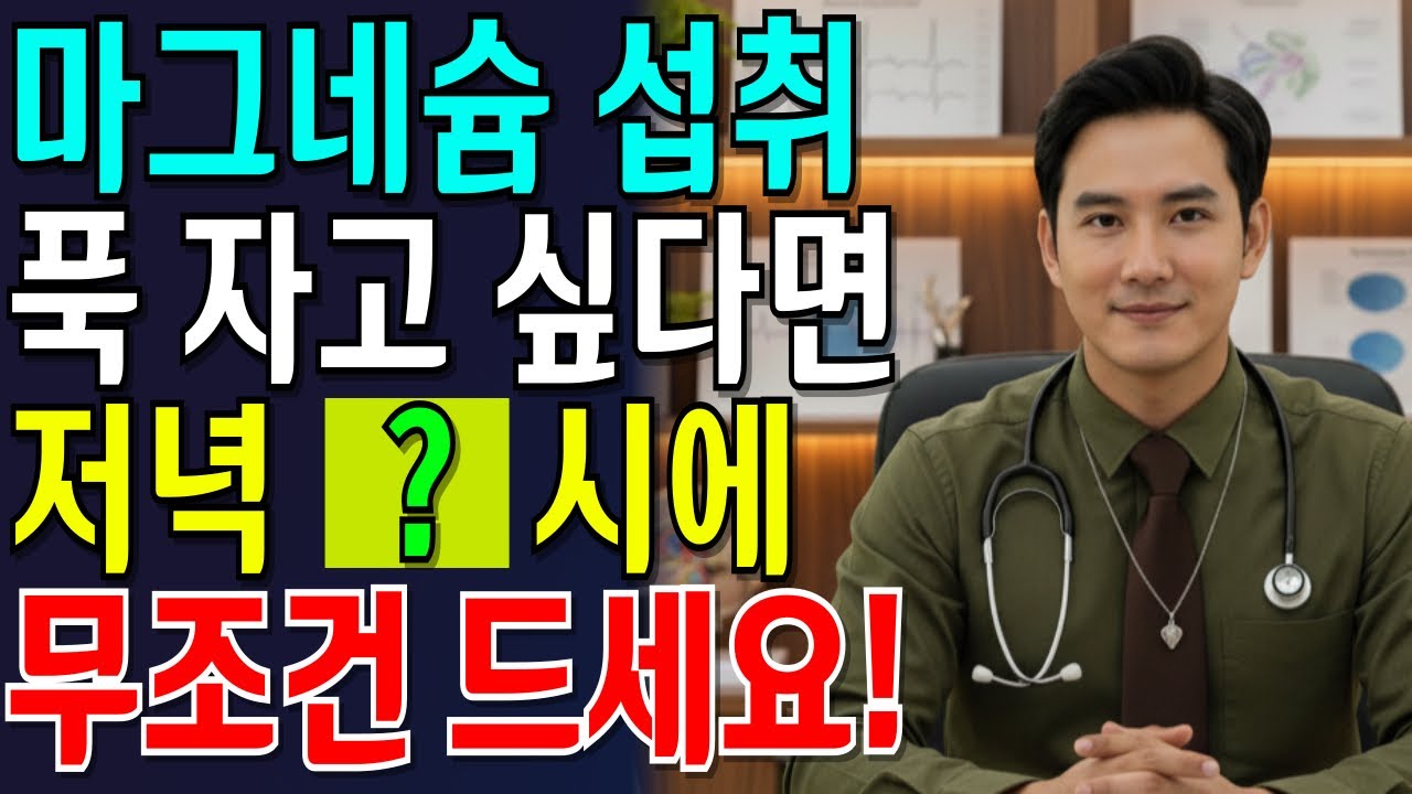 불면증, 다리 쥐 이젠 안녕! 마그네슘은 ‘이때’ 먹어야 효과 100배! | 마그네슘 효능｜불면증 치료｜손발 저림 ｜수면 건강｜건강 정보 | 오디오북