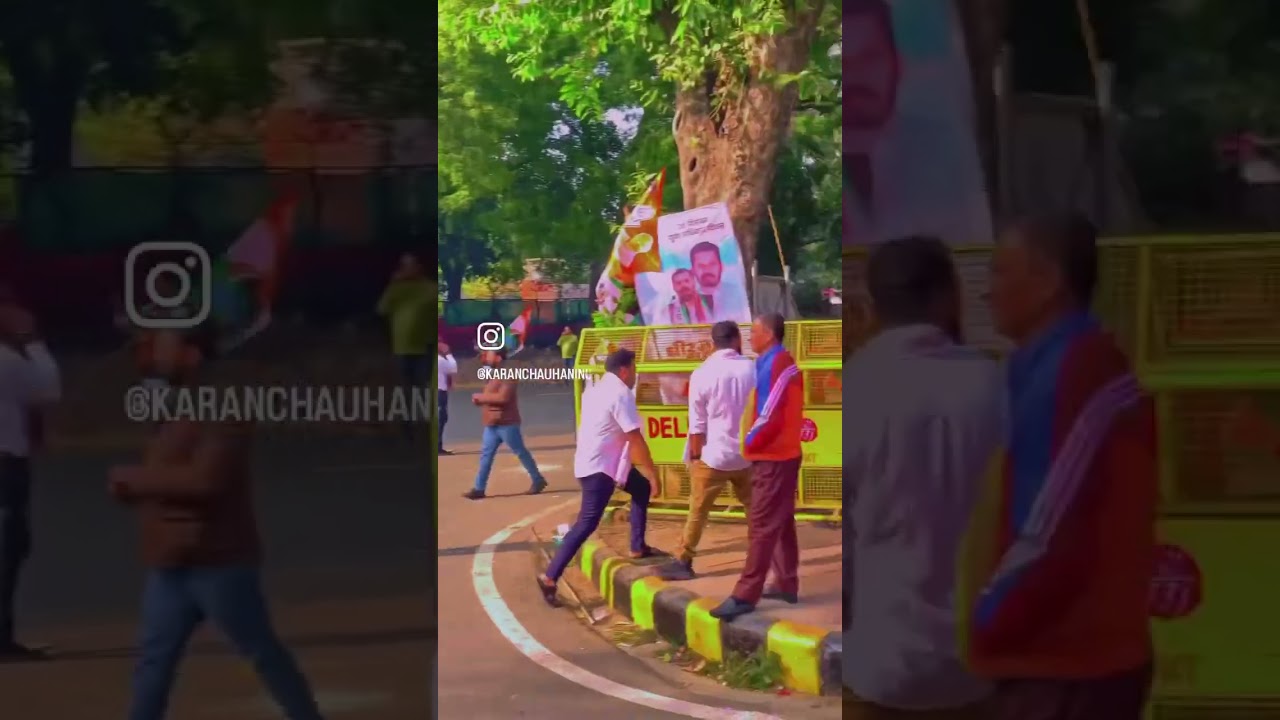 Protest at Indian youth congress.