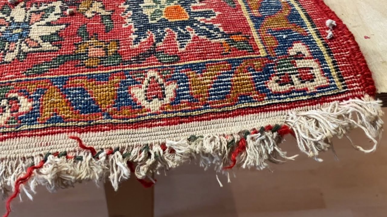 ковер Исфахан; самый безопасный способ ремонта краев.