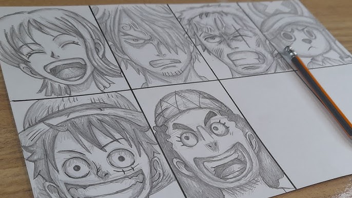 desenho do Luffy em folha A4 #animes #luffy #chapeudepalha #desenhos #