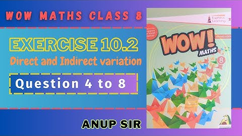 Ex 10.2 Q 4,5,6,7,8 Class 8 wow maths | Chapter 10 Class 8 WOW Maths | ex 10.2 class 8 wow maths