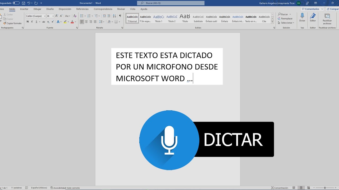 Como Escribir En Word How to write in Word without using the keyboard (Voice Dictate) - YouTube