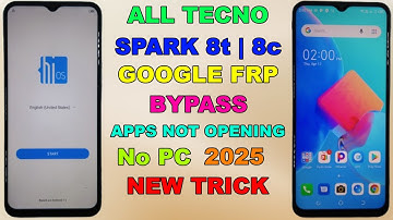 Tecno spark 8c/8t frp Bypass | Settings Not opening. Tecno Spark 9 .10 frp Bypass 2025.