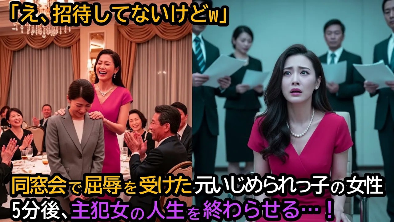 「え、招待してないけどw」同窓会で屈辱を受けた元いじめられっ子の女性。5分後、主犯女の人生を終わらせる…！