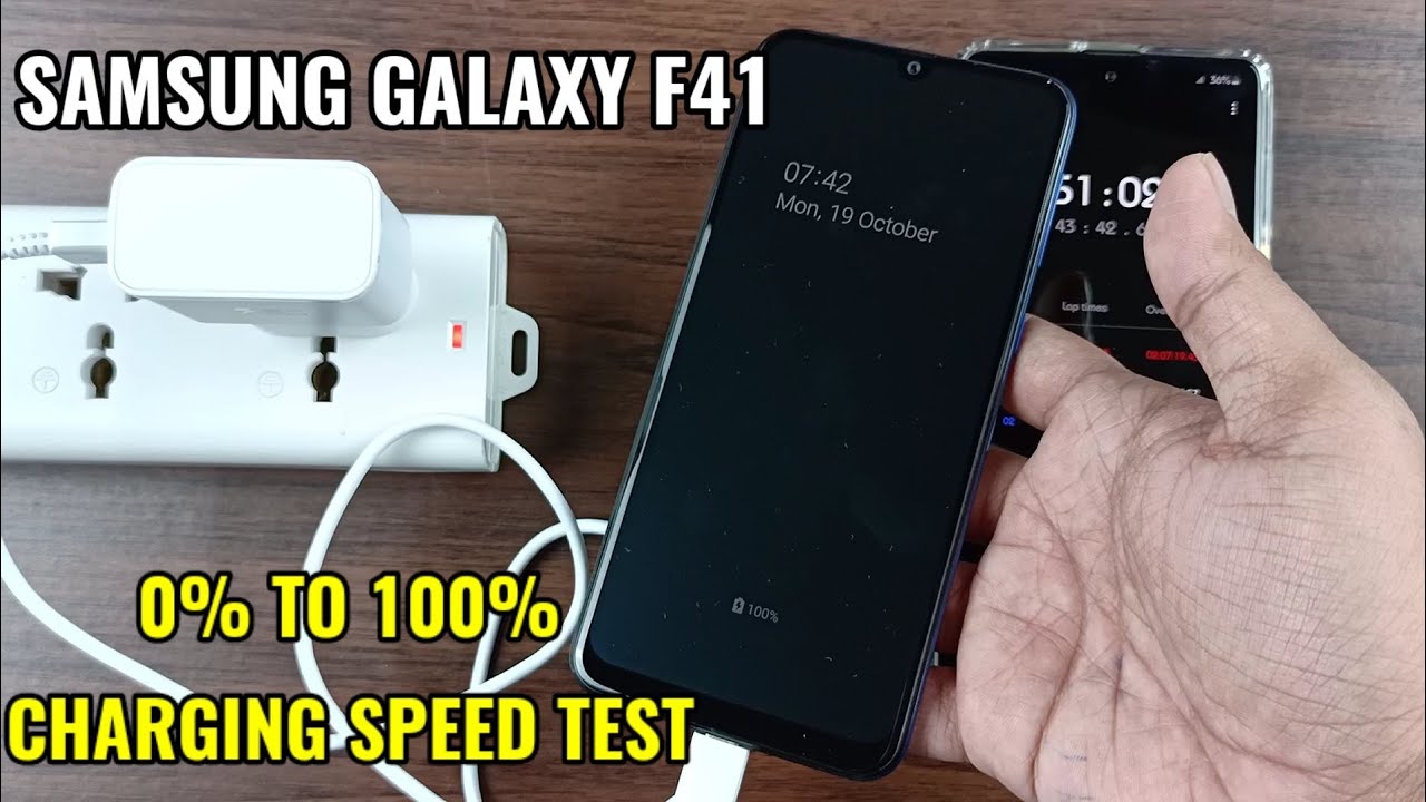 Samsung Galaxy F41 : 0% TO 100% Charging Speed Test