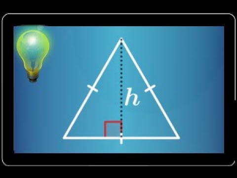 Vidéo: Comment Trouver Son Aire En Hauteur Dans Un Triangle équilatéral