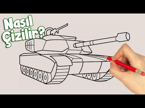 TANK NASIL ÇİZİLİR? - ÇOK KOLAY! | How to Draw a Tank (Nasıl Çizilir, Kolay Çizimler)