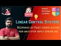 Response of First Order System For Unit Step Input (Problem)