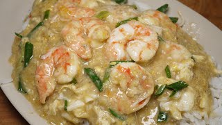 Smooth Egg with Shrimp Over Rice | Wat Dan Ha Fan | Wally Cooks Everything