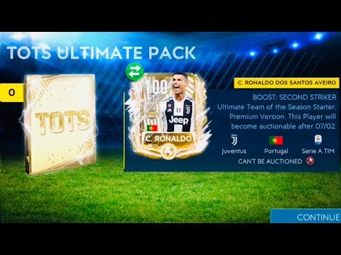 I GOT 100 OVR UTOTS RONALDO / Greatest Super Utots bundle packs opening in fifa Mobile 19