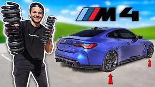 The MOST NEEDED MOD For My BMW M4 G82! Lowering Suspension Install [DIY]