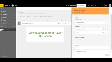 View Related Objects Power BI Service