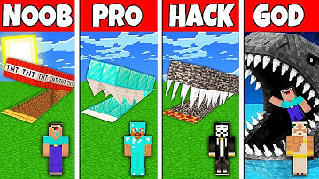 Minecraft Battle: NOOB vs PRO vs HACKER vs GOD! UNDERGROUND HOUSE BUILD CHALLENGE in Minecraft