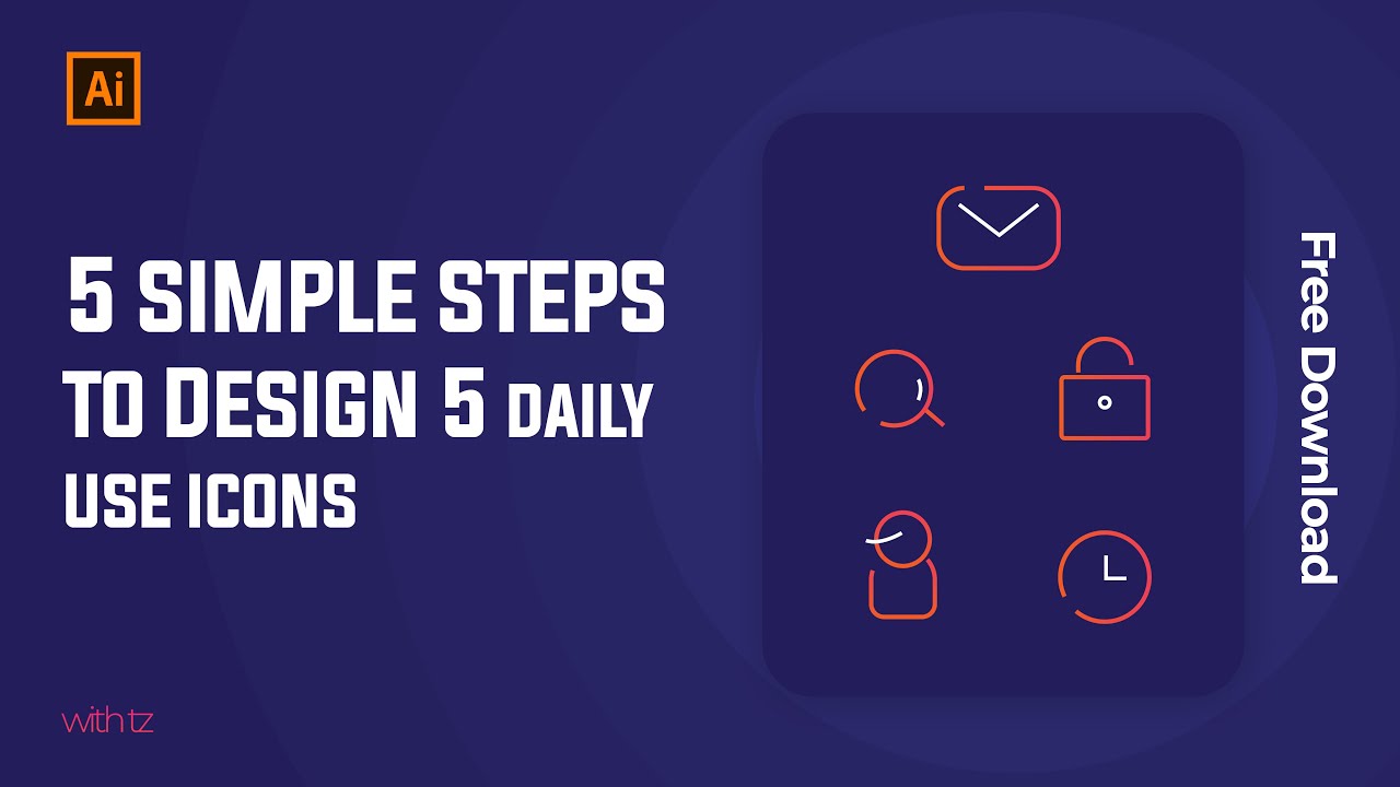 Design Simple Icons in 5 minutes | Simple Step to Design Icon - YouTube